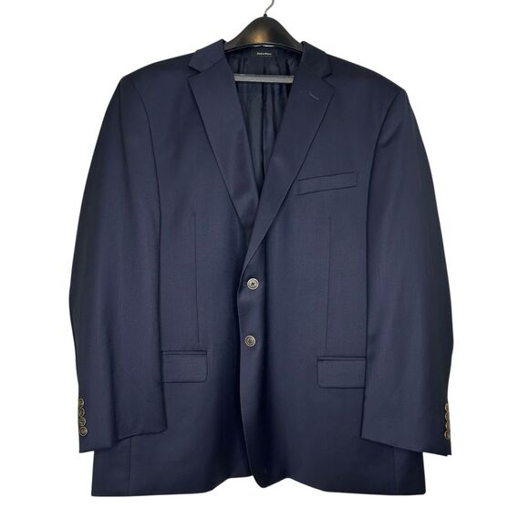 Joseph & Feiss Gold Executive Fit Blazer 50R Navy Blue 100% Wool Sport Coat - Picture 11 of 11